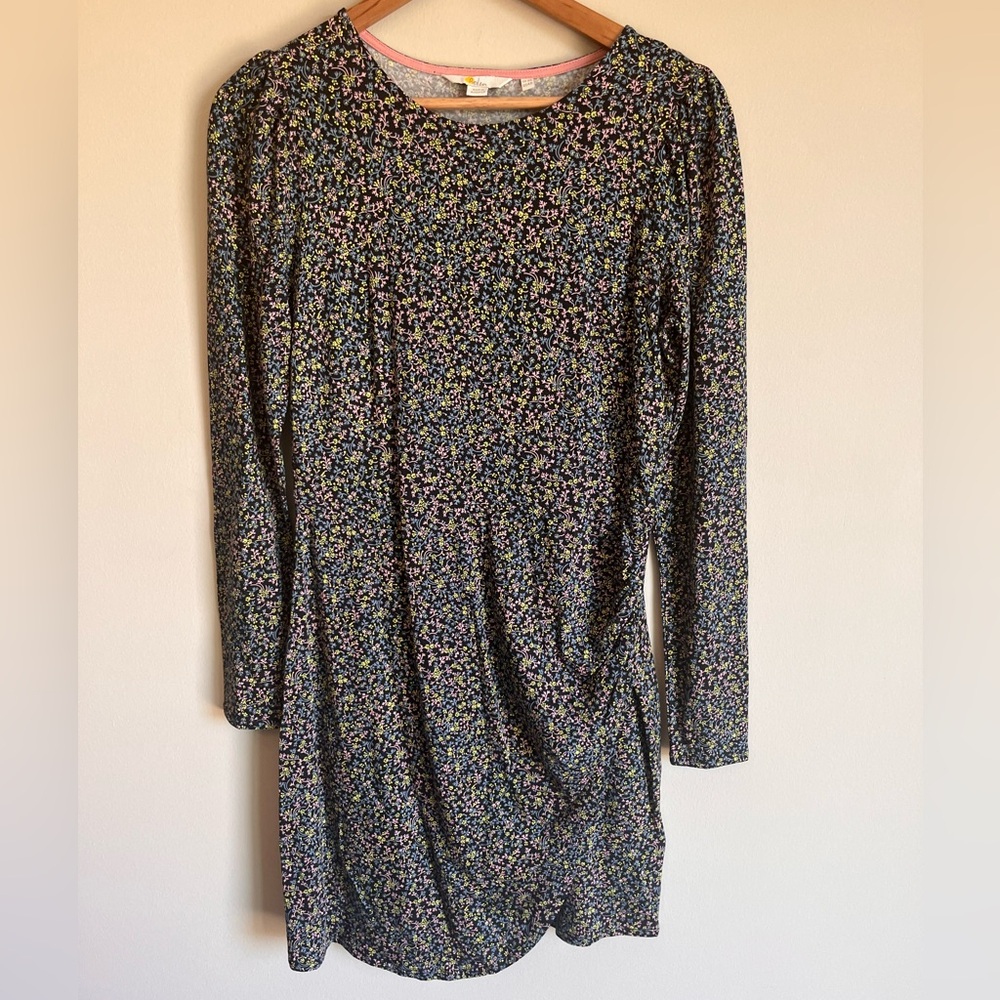 Boden Women’s Long Sleeve Ruched Wild Vine Floral Print Size 4 Spring